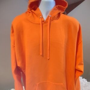 3X (54-56) New, ATHLETIC works, orange hoodie sweatshirt